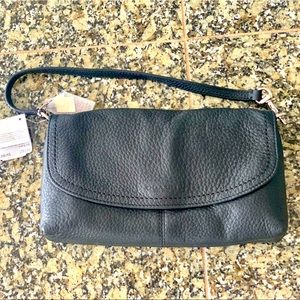 Coach park leather wristlet O/S black